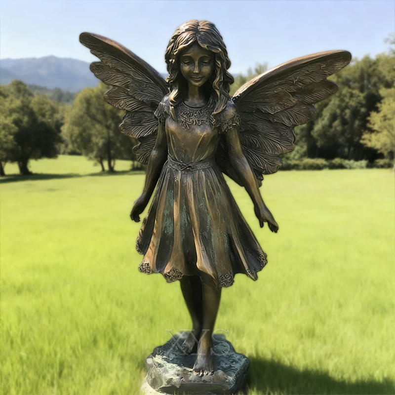 Bronze Flower Fairy Sculpture