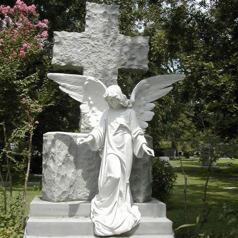 Tombstone Combining Cross and Angel