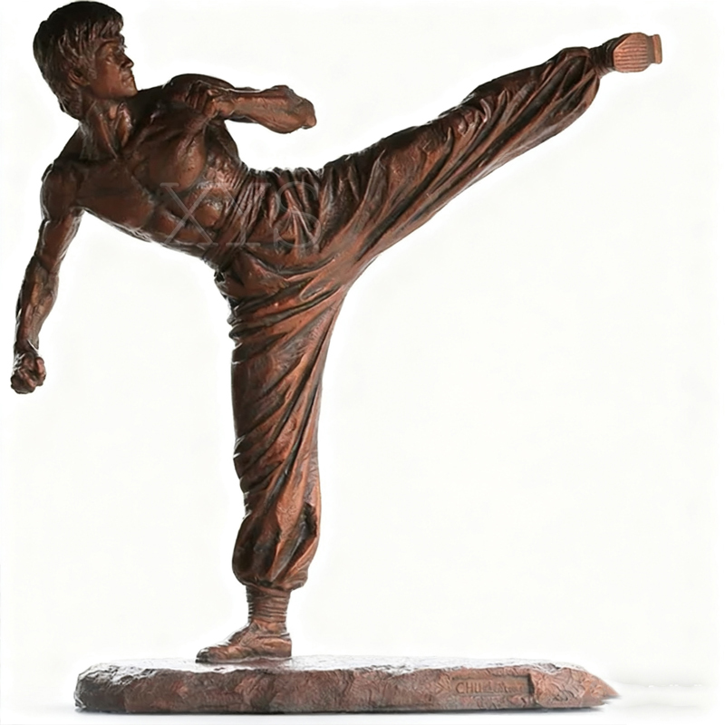 Bronze Life-Size Bruce Lee Martial Arts Sculpture – Outdoor Display