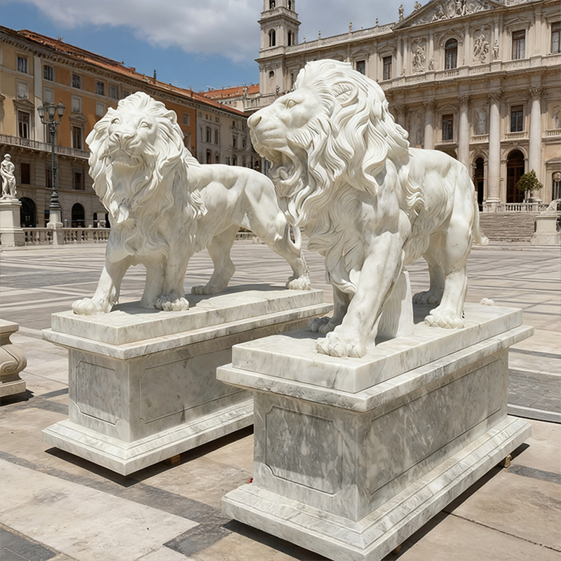 Marble Animal Lion Sculpture