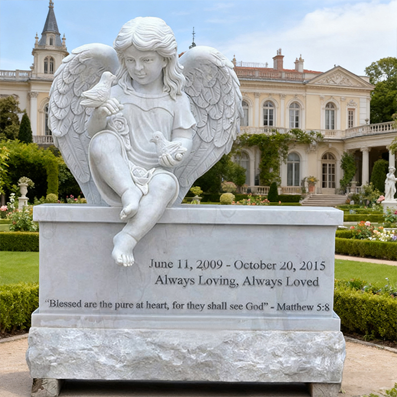 Marble Tombstone with Angel