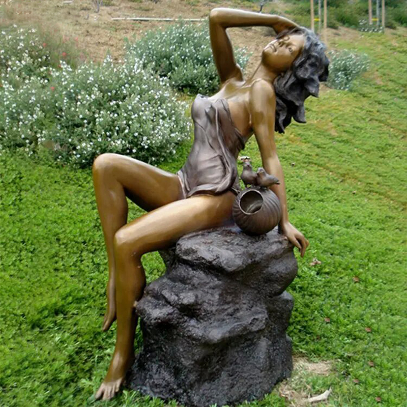Contemporary Life-Size Bronze Nude Female Sculpture