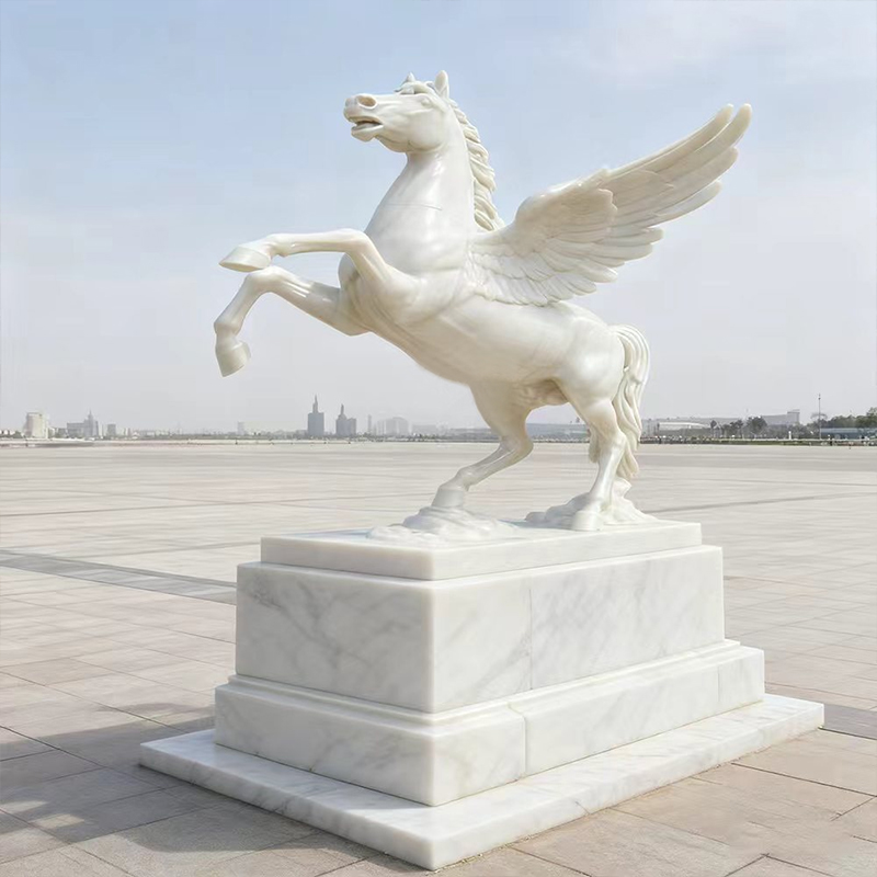Marble Animal Pegasus Sculpture