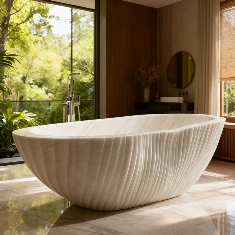 Marble Functional Bathtub Sculpture