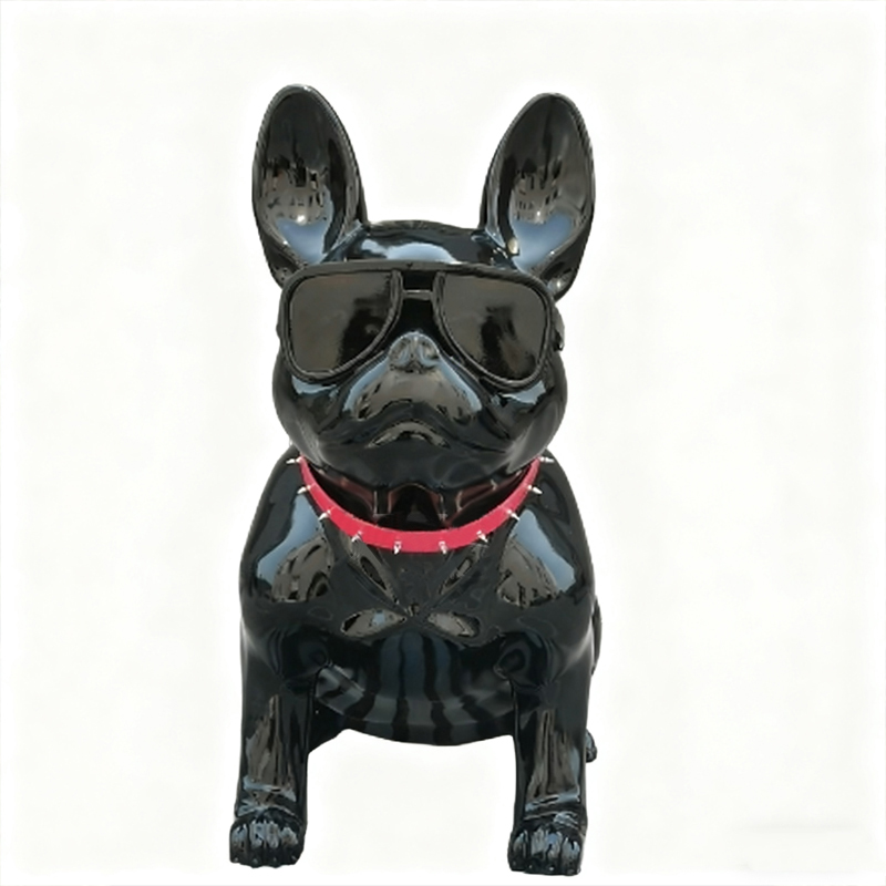 Trendy Street-Style French Bulldog Fiberglass Decorative Sculpture
