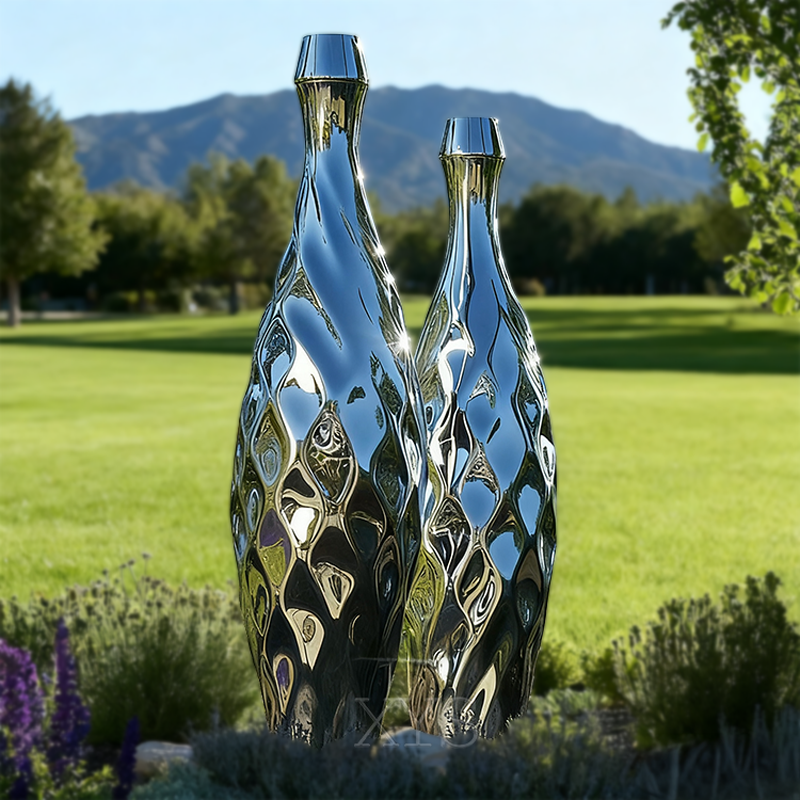 Crystal Vase Mirror Vase Sculpture