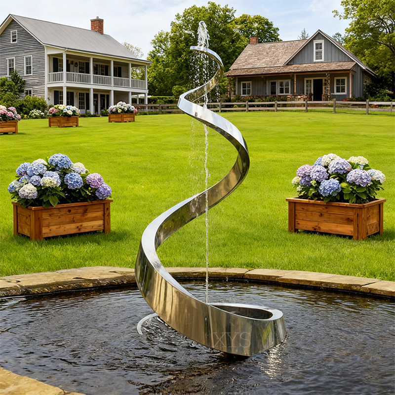 Dancing Spring Spiral Water Feature Sculpture