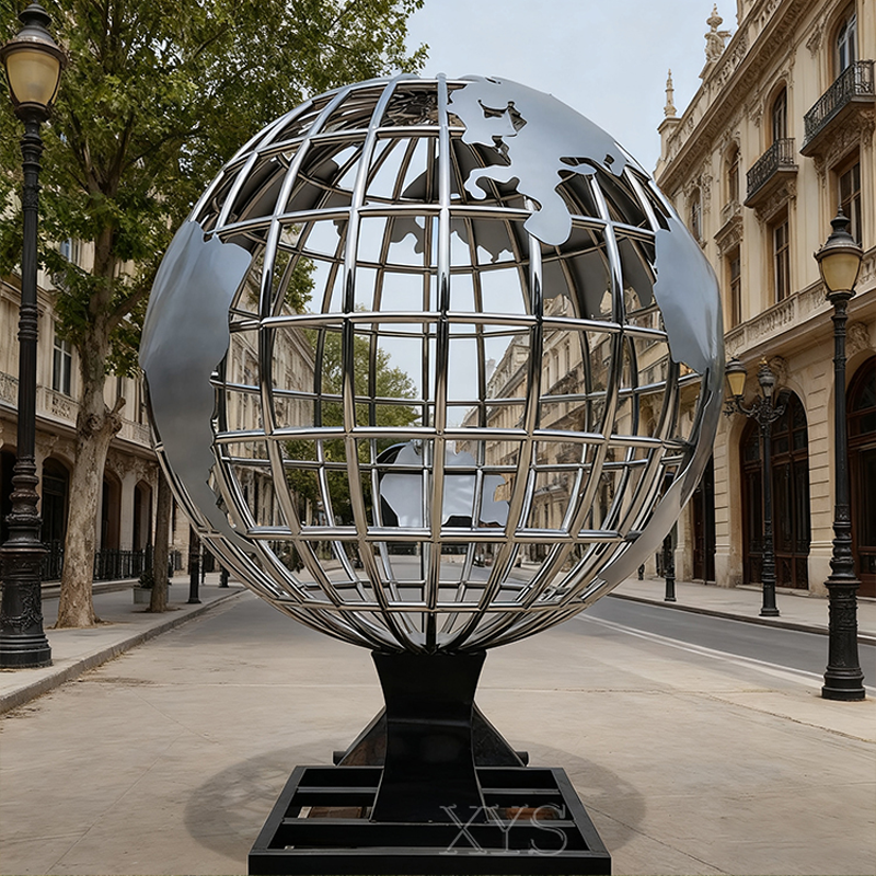 Global Meridian Openwork Globe Sculpture