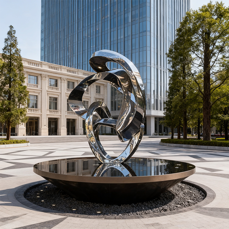 Interwoven Cosmos Abstract Landmark Sculpture