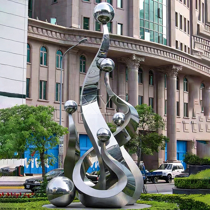 Reaching for the Light Mirror Ball Abstract Sculpture