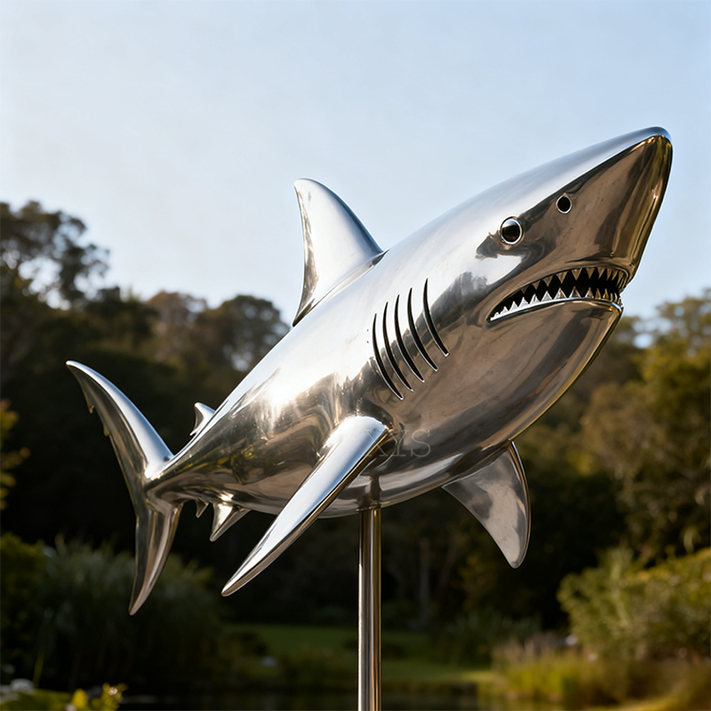 Deep Water Strike Mirror Shark Sculpture