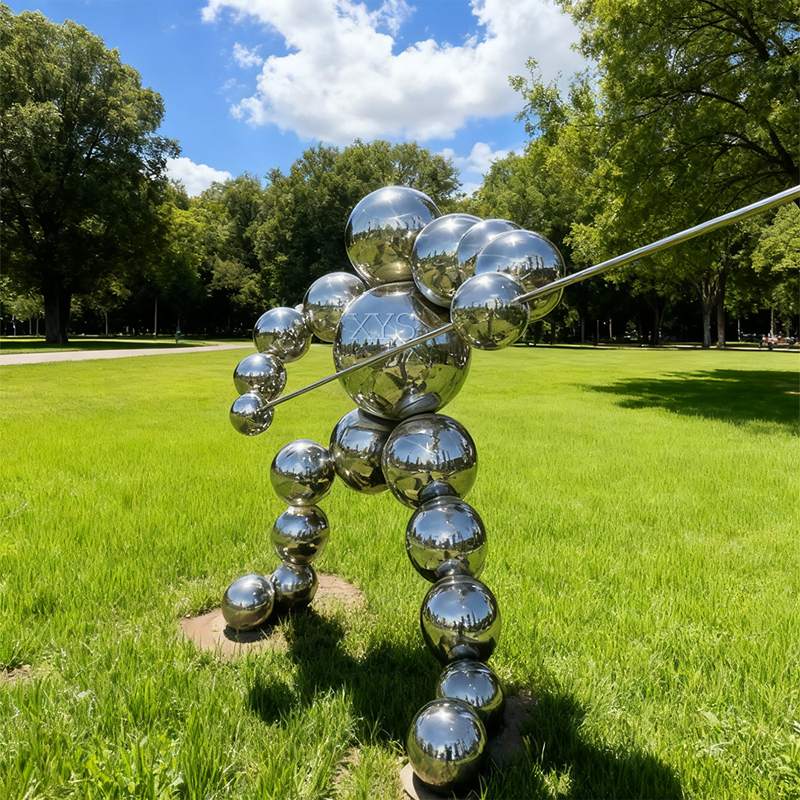 Sphere Warrior Mirror Ball-Form Samurai Sculpture