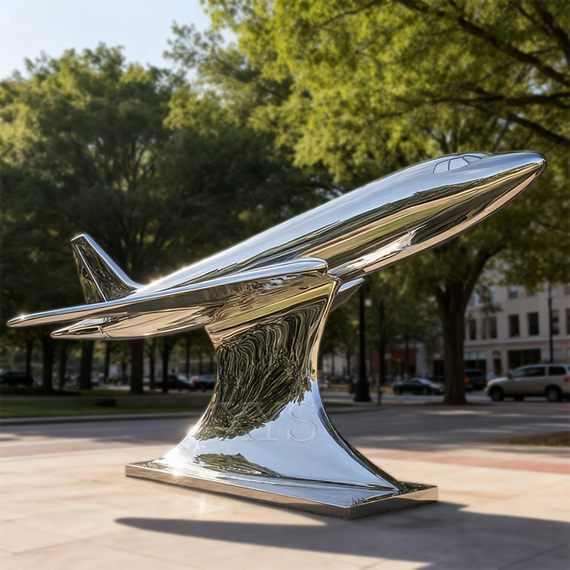 Skyward Bound Mirror Aircraft Sculpture