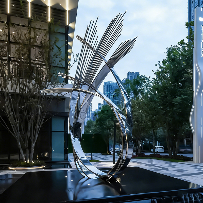 Phoenix Tail at Dawn Openwork Feather Sculpture