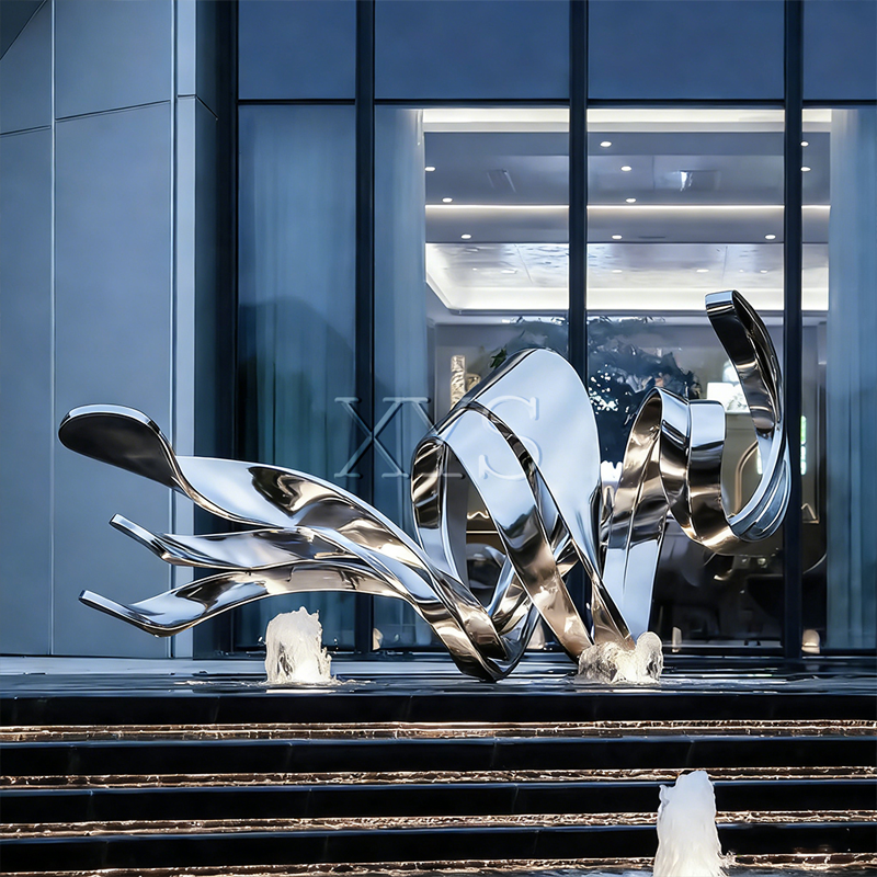 Starstream Mirror Ribbon Water Feature Sculpture