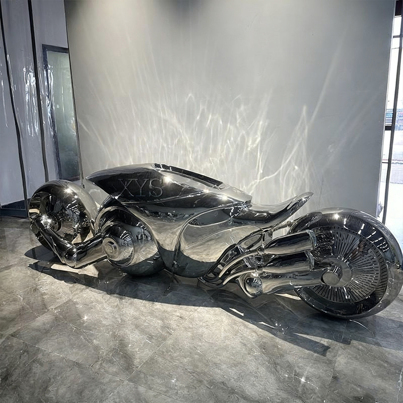 Full Throttle Future Mirror Concept Motorcycle Sculpture
