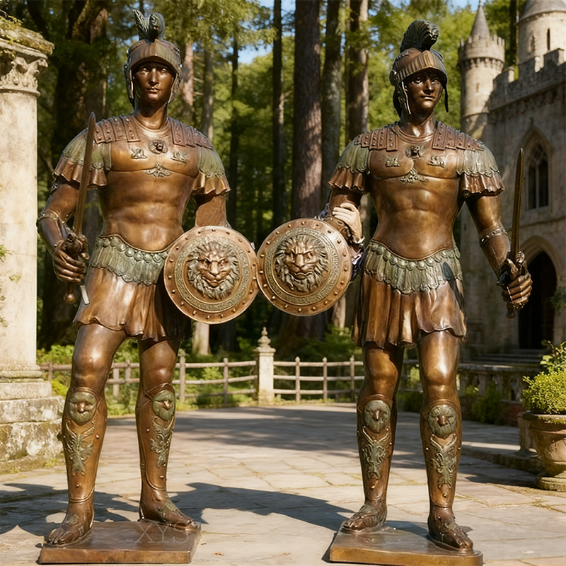 Bronze Roman Soldier Welcome Sculpture