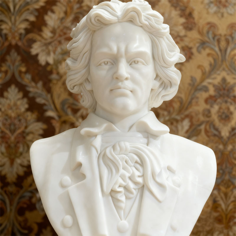 White Marble Beethoven Bust