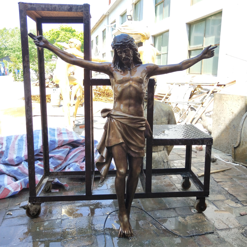 Bronze Jesus Christ (Resurrection / Ascension) Religious Sculpture