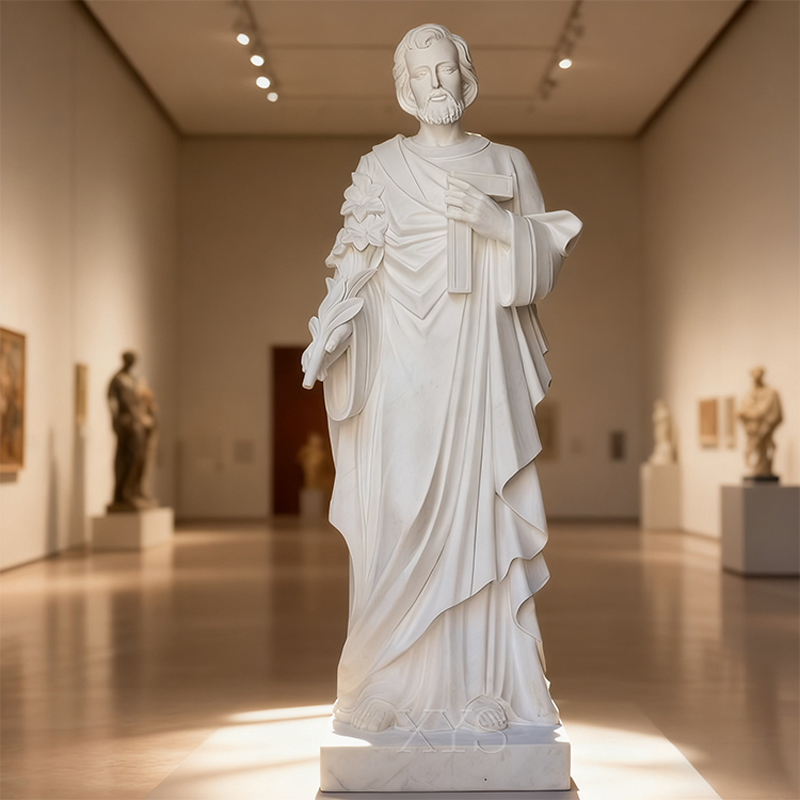 White Marble Saint Statue