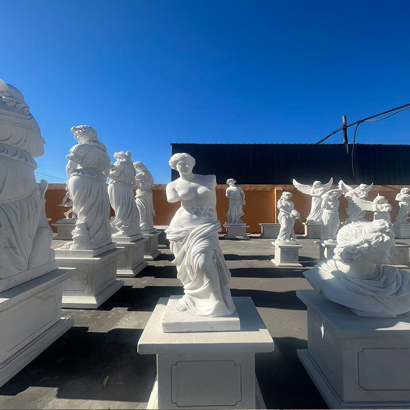 European White Marble Figure Sculpture