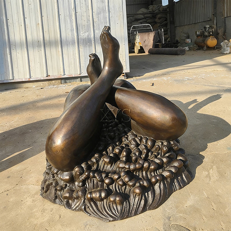 Bronze Figurative Body and Leg Art Sculpture