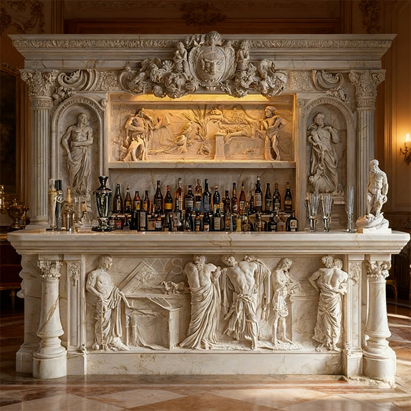 European Marble Bar Counter