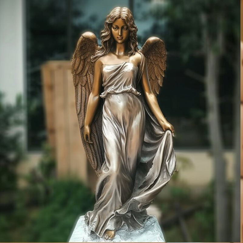 Bronze Guardian Angel / European Goddess Sculpture