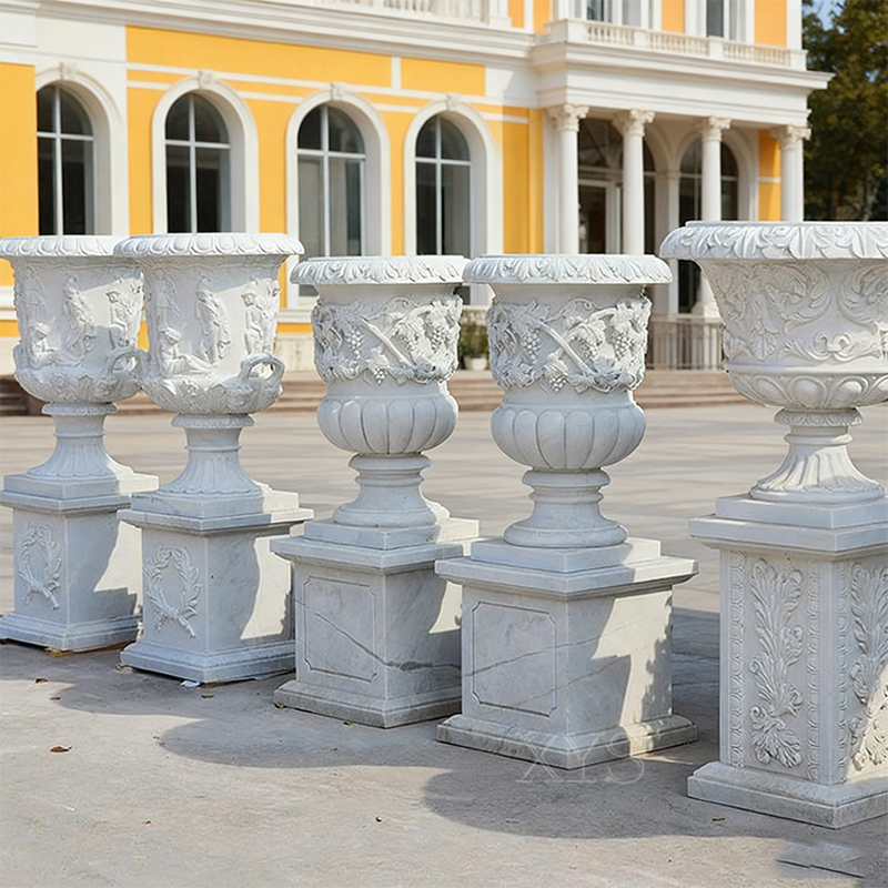 European Stone Carved Flower Planter
