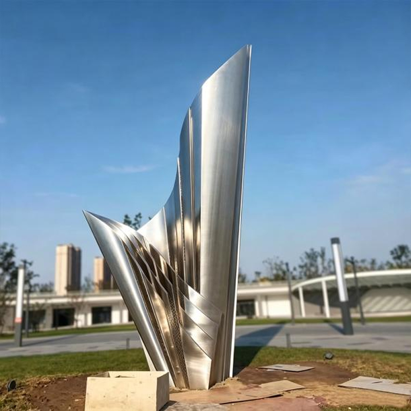 Brushed Stainless Steel Sail Sculpture