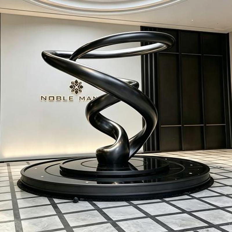 Mobius Spiral Abstract Stainless Steel Sculpture (Indoor)