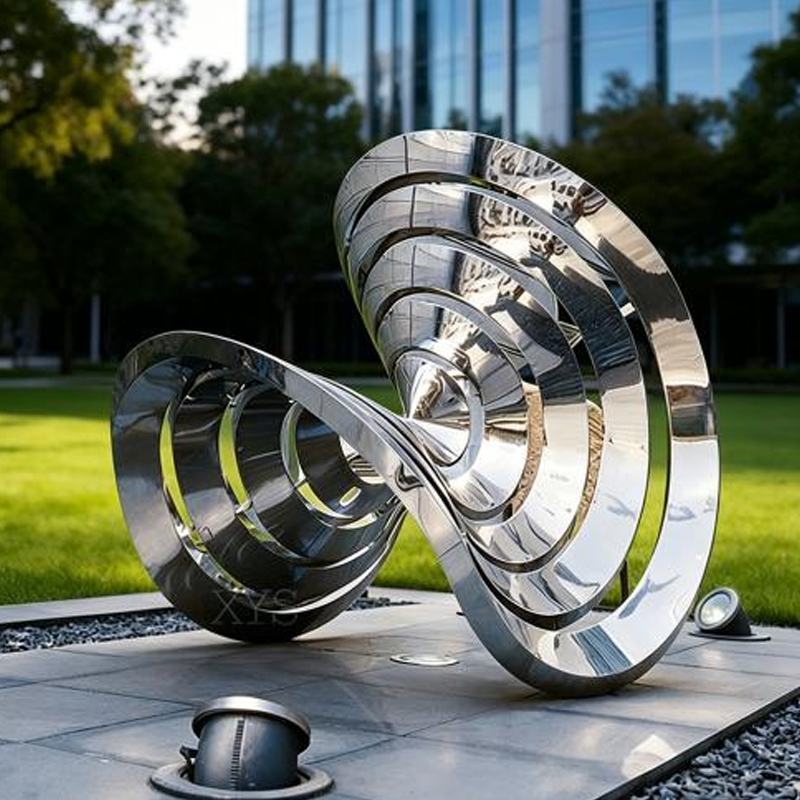 Mobius Multi-Layer Ring Stainless Steel Sculpture