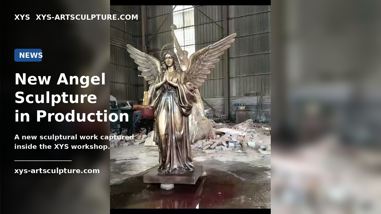 How a Cast Bronze Angel Sculpture Achieves Its Antique Finish and Fine Detail