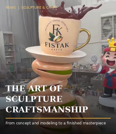 How Is a Branded Pistachio Coffee Fiberglass Sculpture Mold-Cast and Painted for a New US Café?