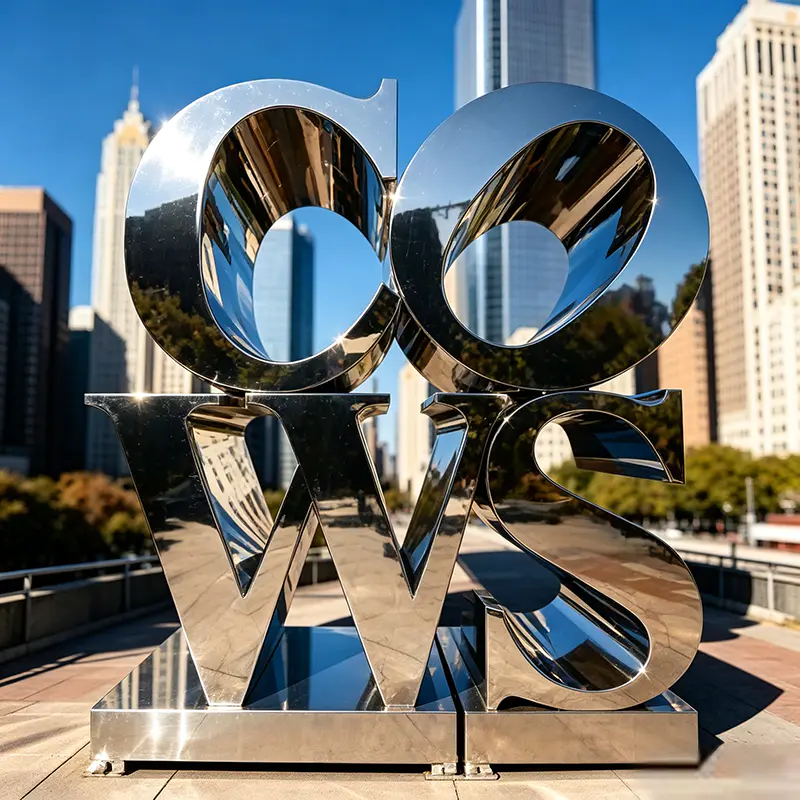 Custom 3D Letter Stainless Steel Sculpture